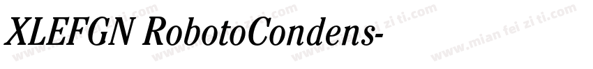 XLEFGN RobotoCondens字体转换